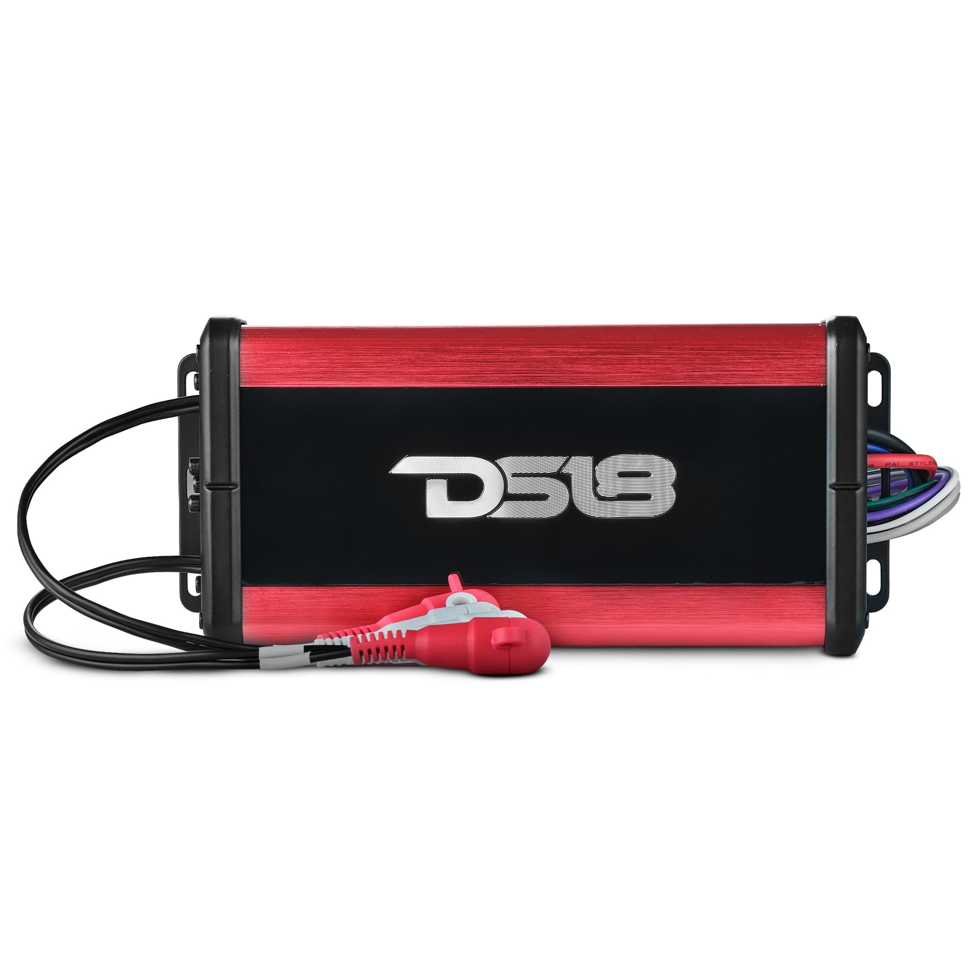 Amplificador NXL NANO de 4 canales, rango completo, clase D, IP67, para aplicaciones marinas y deportes de motor. 4 x 100 vatios RMS a 4 ohmios, 1800 vatios de potencia máxima.