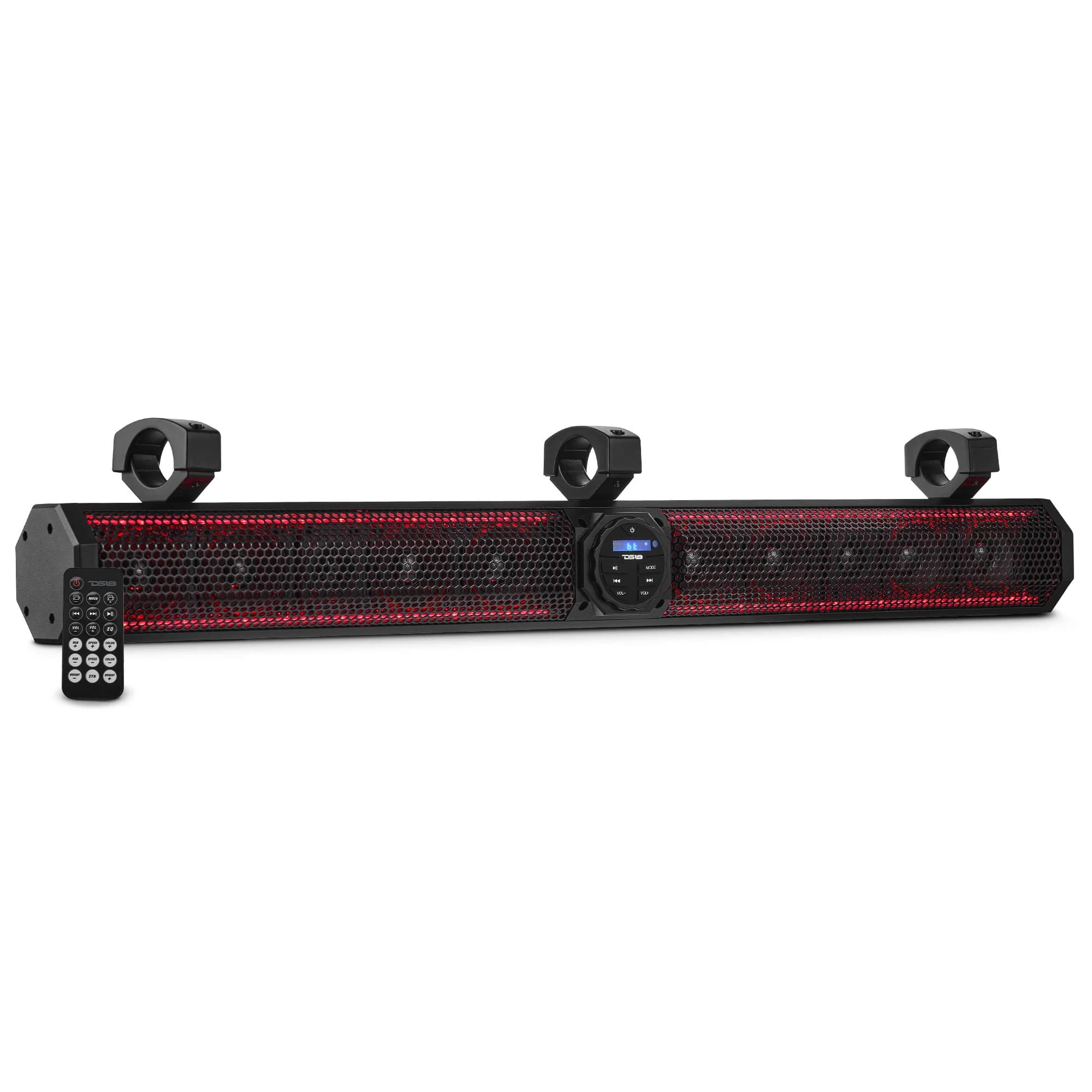 Barra de sonido marina amplificada de 37" con Bluetooth, USB e iluminación RGB, 10 altavoces, 1200 vatios
