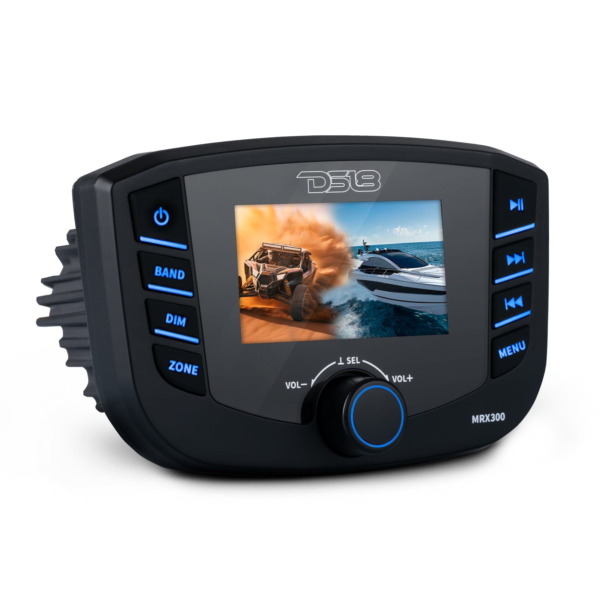 Unidad principal marina con pantalla TFT, 3 zonas, salida de 4 voltios, Bluetooth, RDS, 4 x 50 vatios