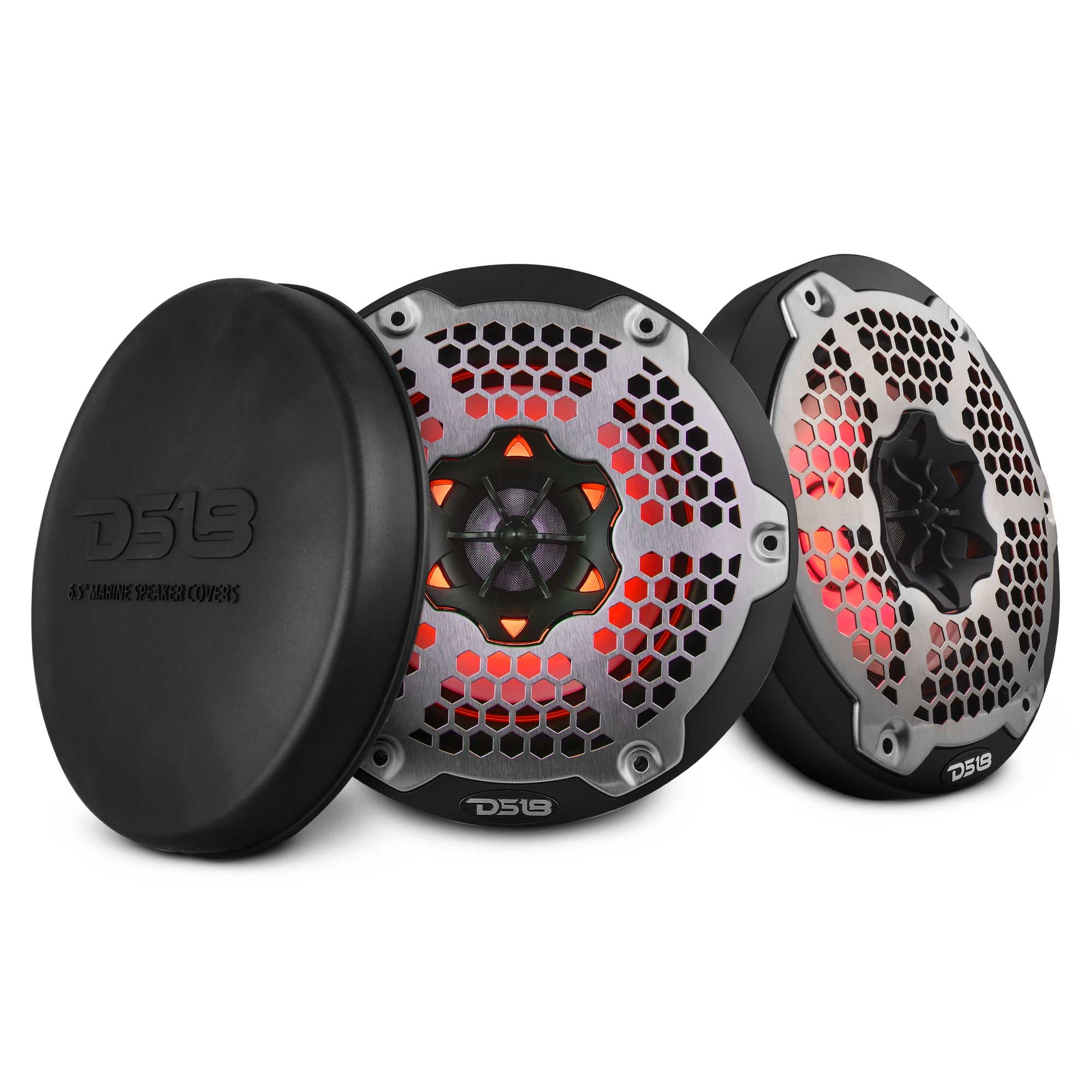 Altavoz marino coaxial de 2 vías NXL de 6,5" con luces LED RGB, 100 vatios RMS, 4 ohmios