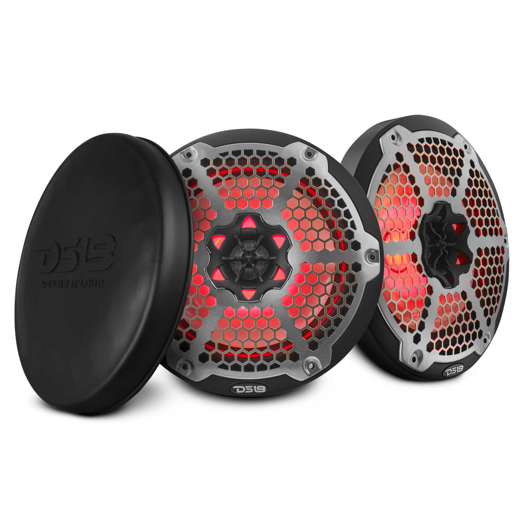 Altavoz marino coaxial de 2 vías NXL de 8" con luces LED RGB, 125 vatios RMS, 4 ohmios