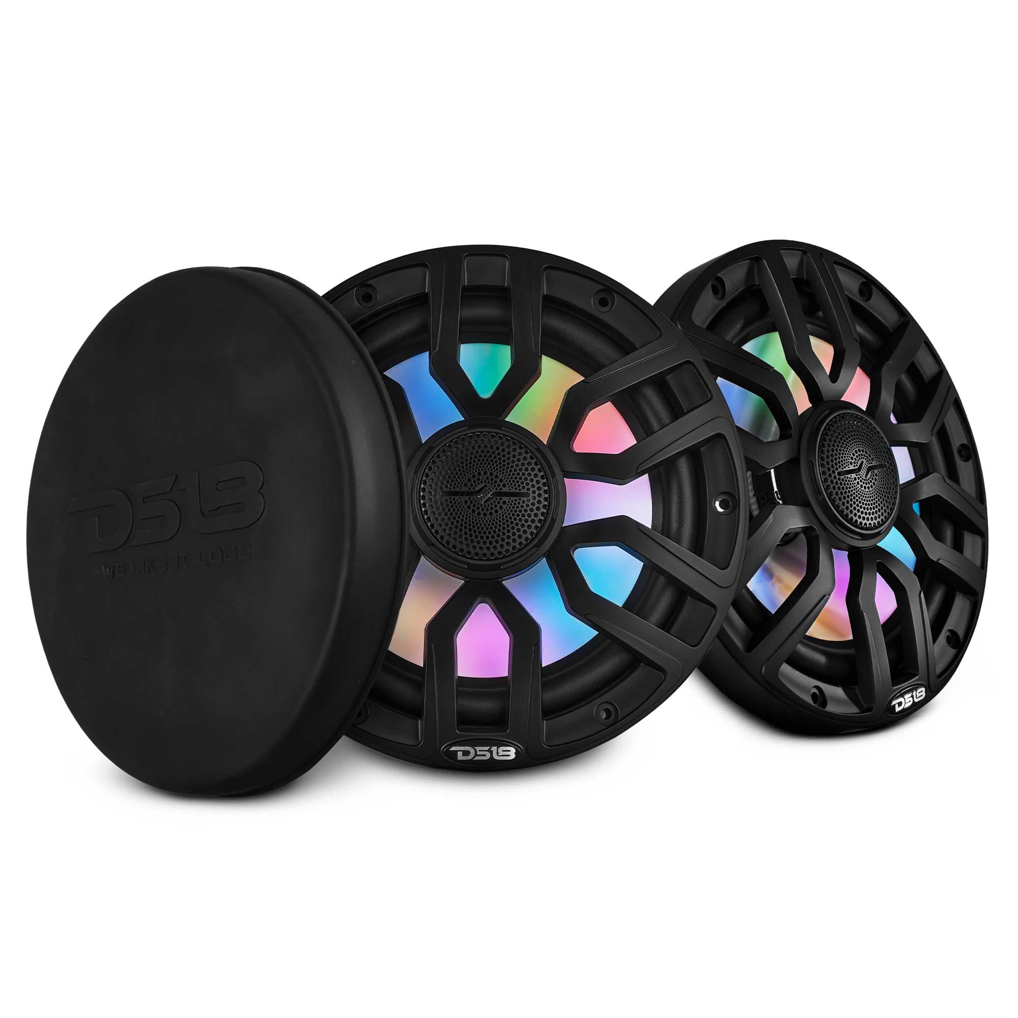 Altavoz marino coaxial de 2 vías NXL de 8" con luces LED digitales y tweeter tipo bala, 175 vatios, 4 ohmios