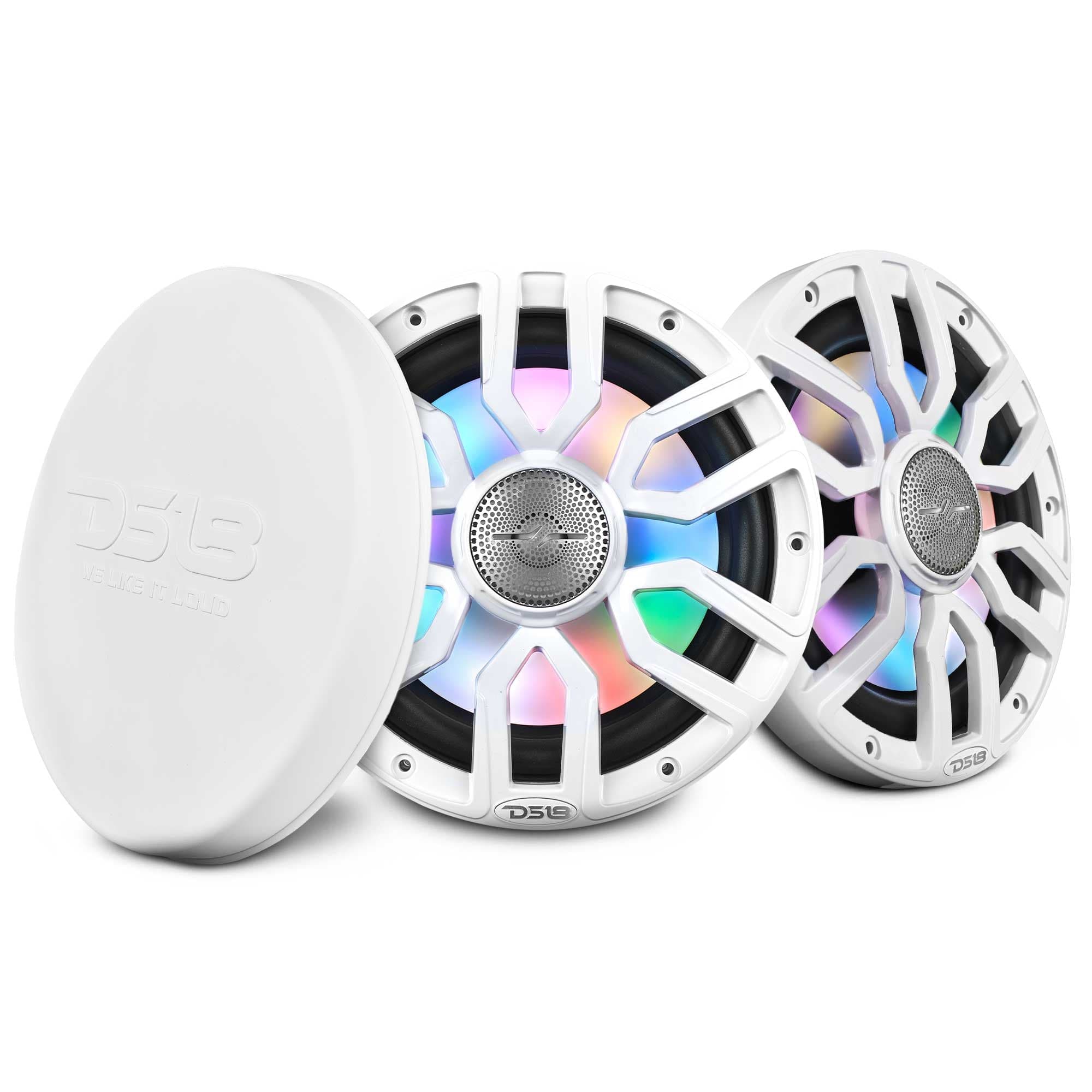 Altavoz marino coaxial de 2 vías NXL de 8" con luces LED digitales y tweeter tipo bala, 175 vatios, 4 ohmios