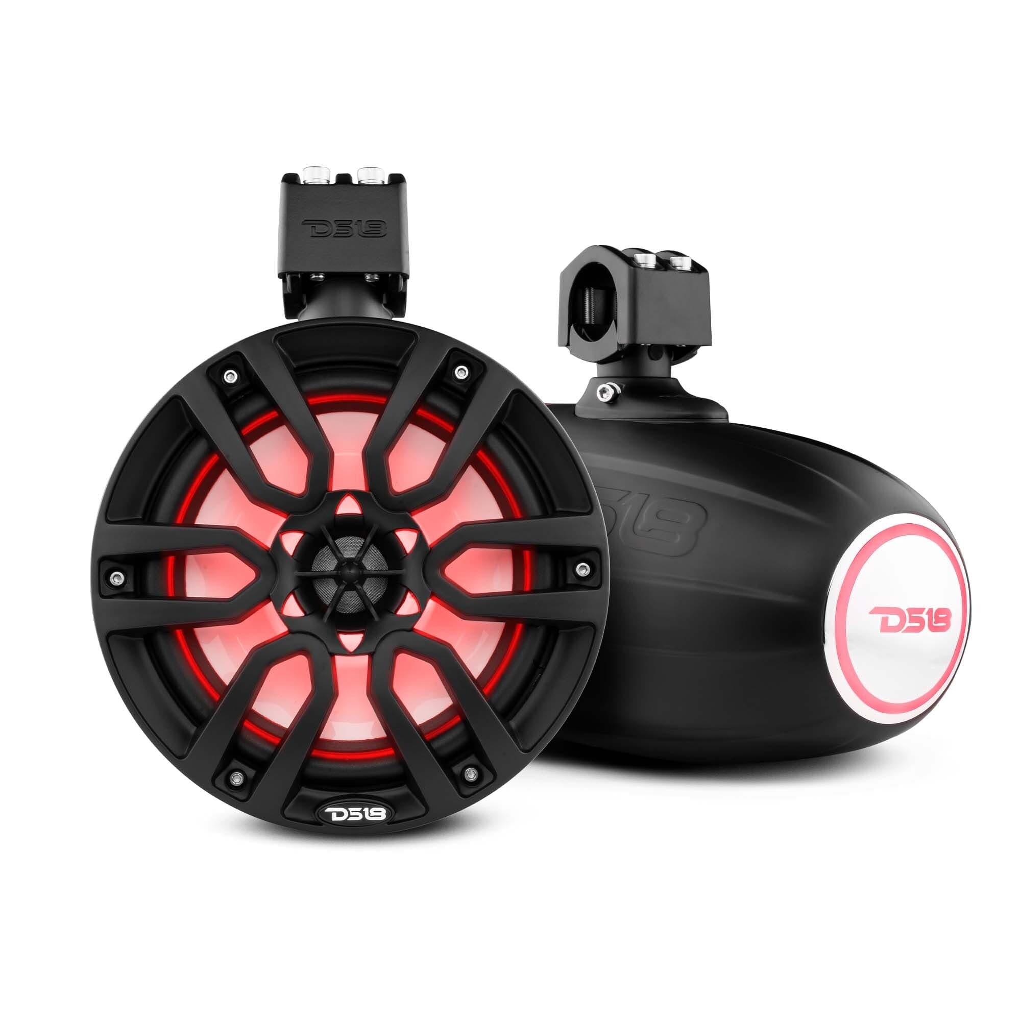 Altavoces NXL de 8" para torre de wakeboard, resistentes al agua y con luces LED RGB integradas, 375 vatios.