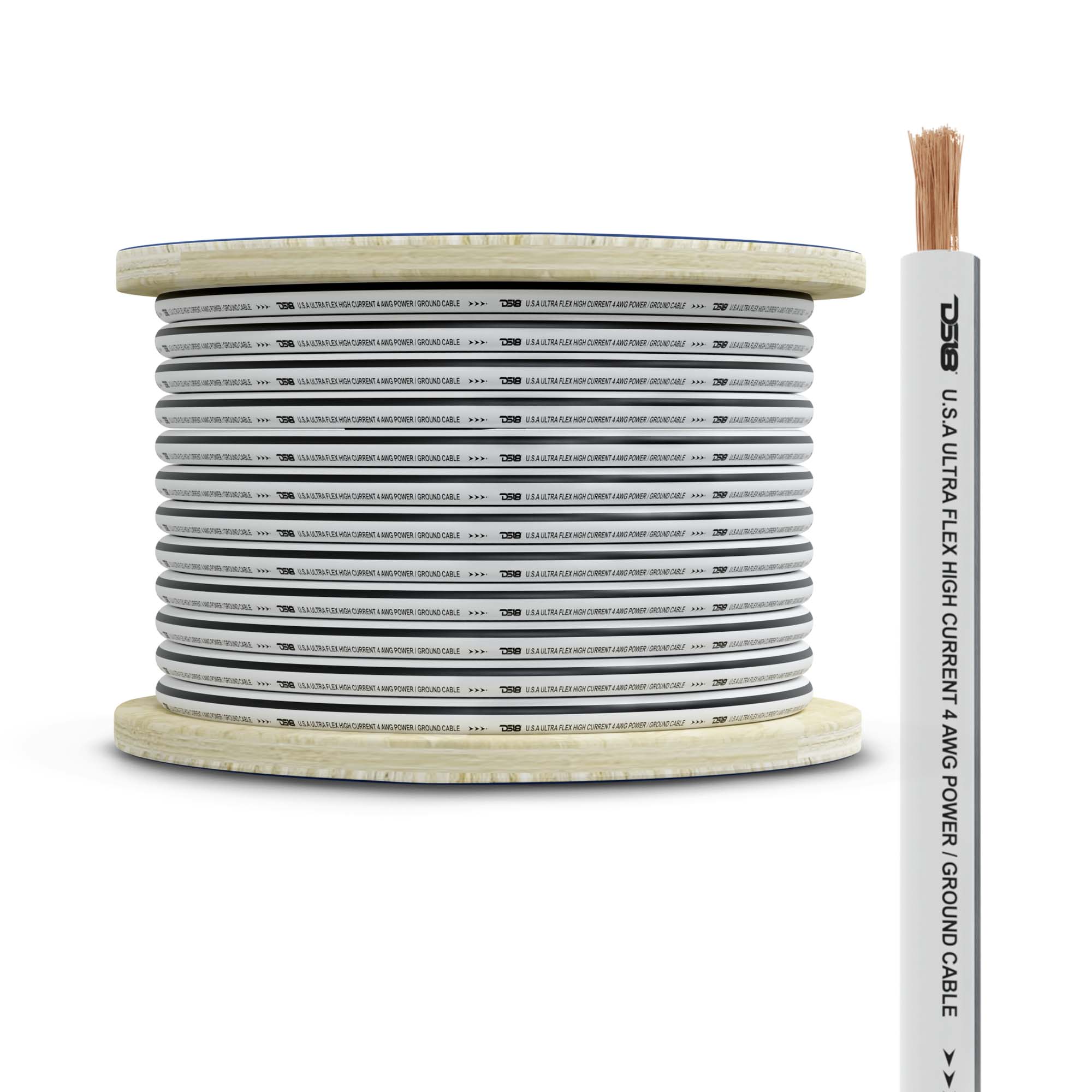 Cable de tierra OFC de cobre 100% estañado de grado marino de calibre 4 - 50 pies