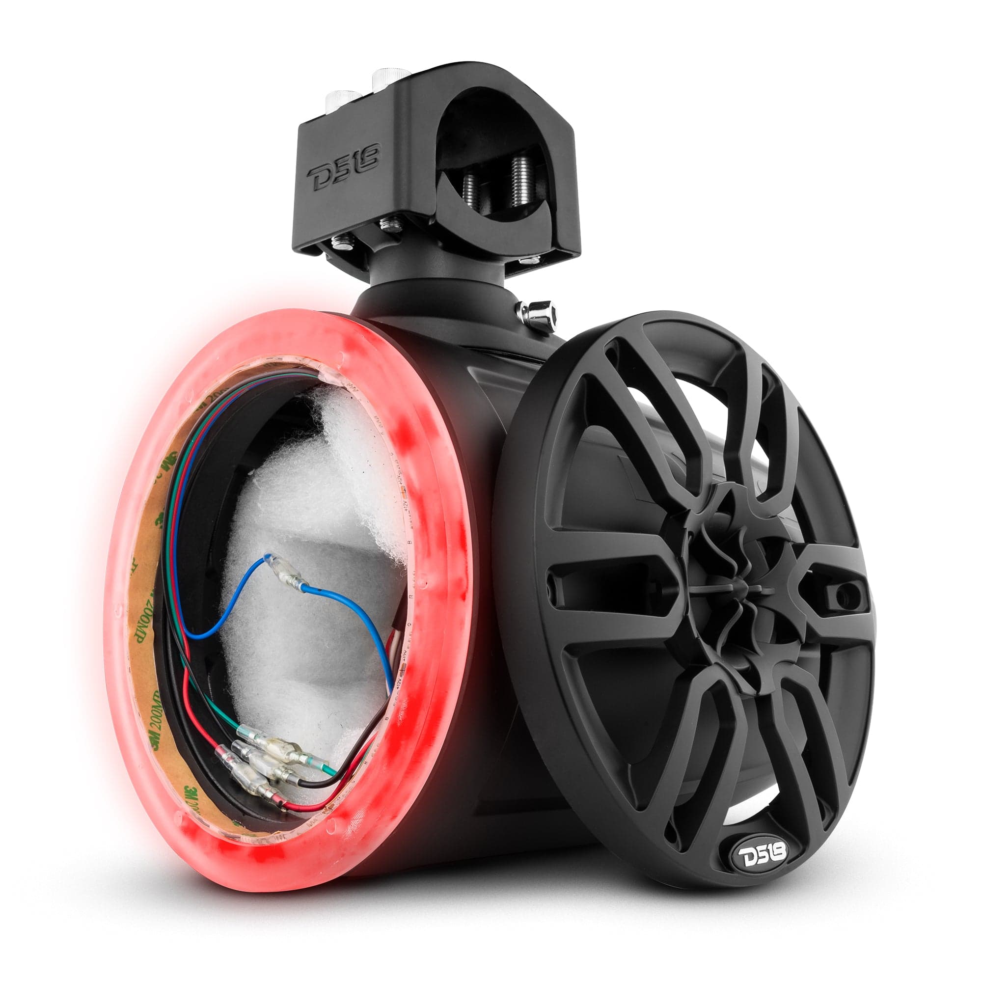 Luces LED RGB NXL de 6.5" para torre vacía de vehículos marinos y deportes de motor - Negro