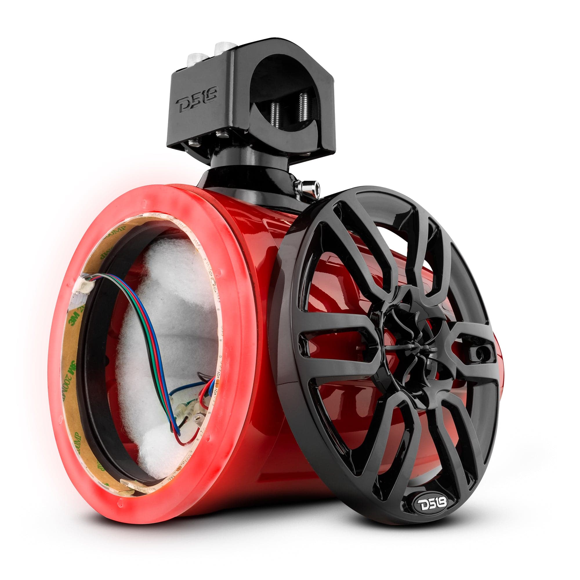 Luces LED RGB NXL de 6.5" para torre vacía de vehículos marinos y deportes de motor - Rojo