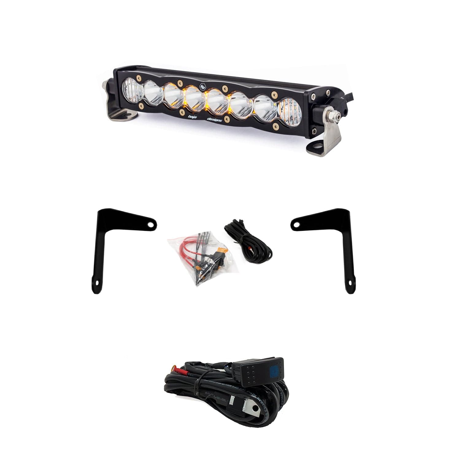 Baja Designs Can-Am X3, Shock Mount Kit w/ 10in S8 Light Bar, Clear