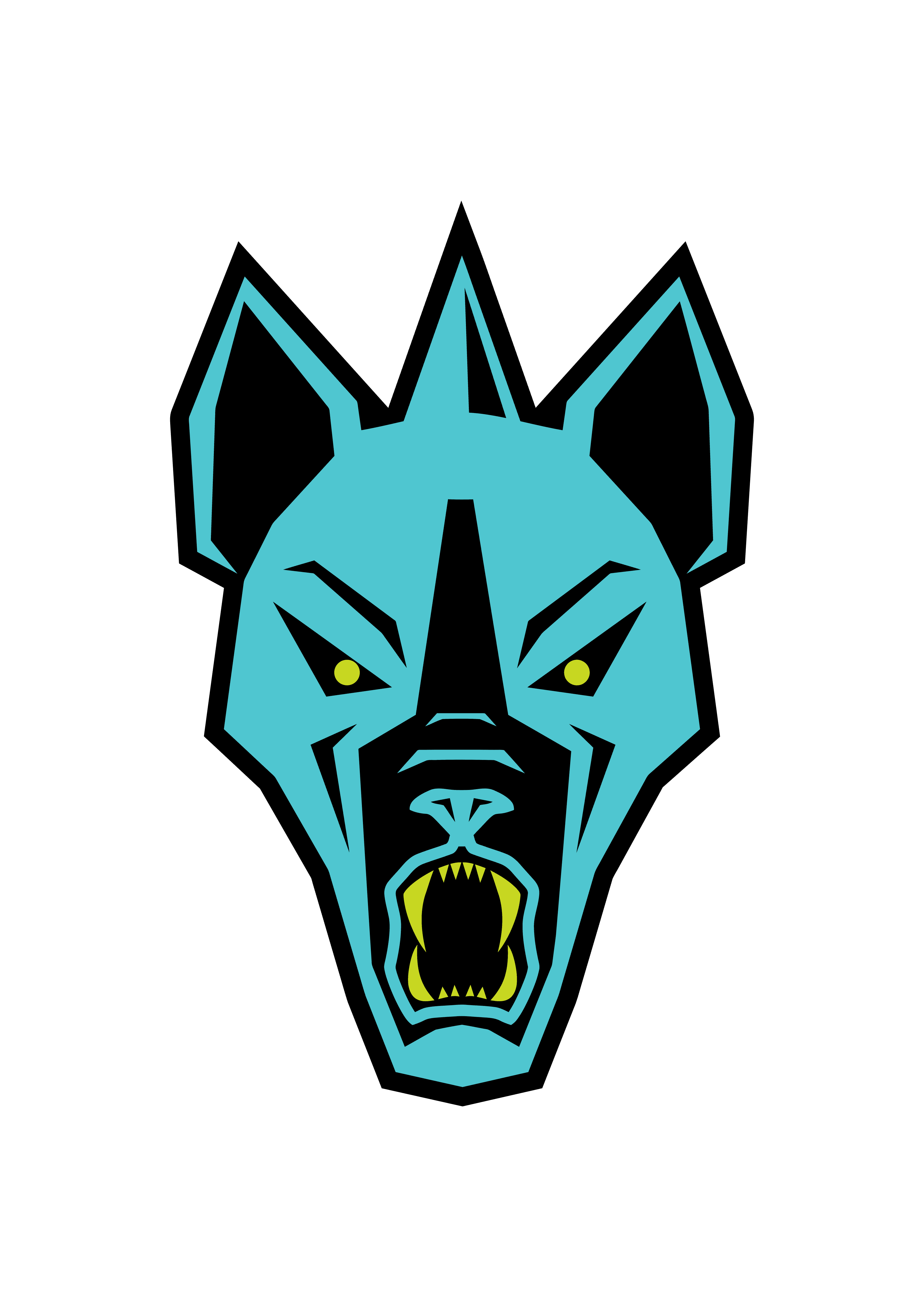Large 28" Chupacabra Head Logo Vinyl Decal