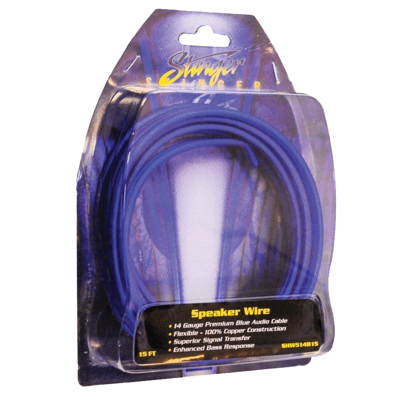 14GA Matte Blue 15ft Speaker Wire