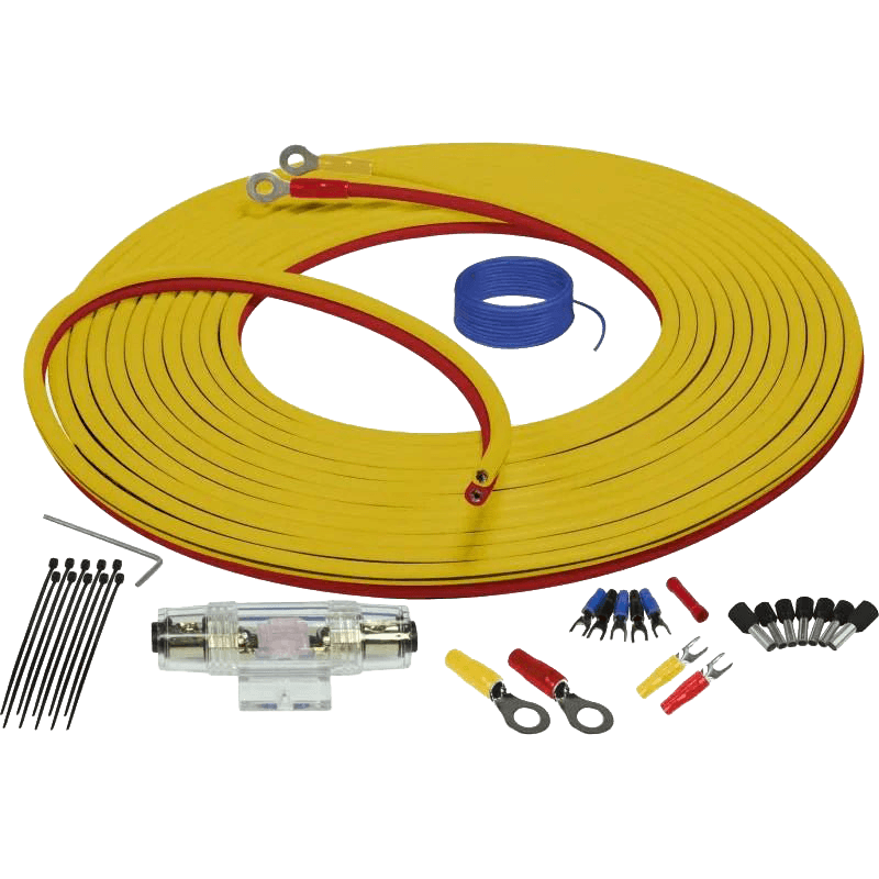 4GA Marine Compliant Wiring Kit With Dual Siamese Power/Ground Wire (3 Meter)