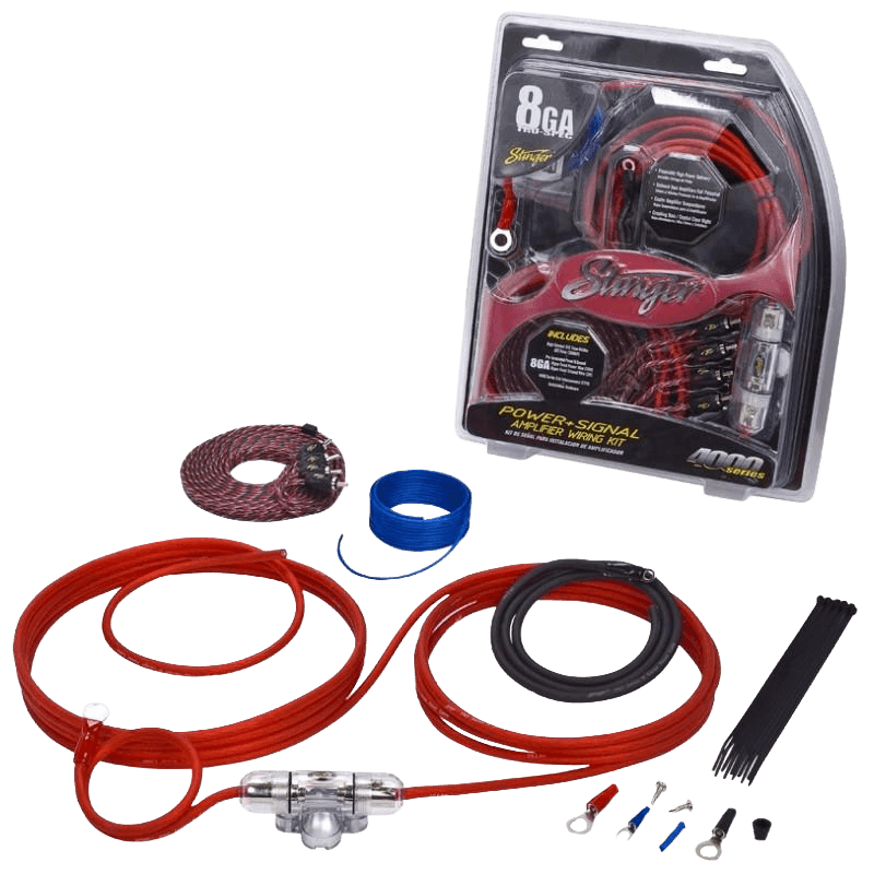8GA 600 Watt Complete OFC Amplifier Wiring Kit
