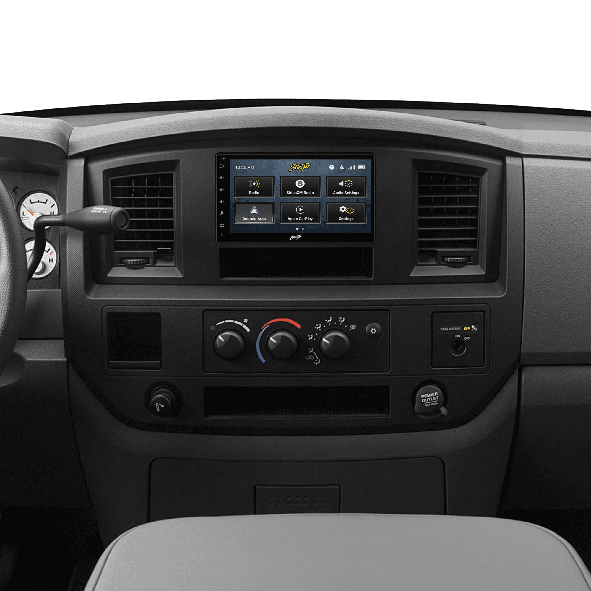 Dodge Ram Truck (2006-2008) Stinger 6.8" Double DIN Radio Kit