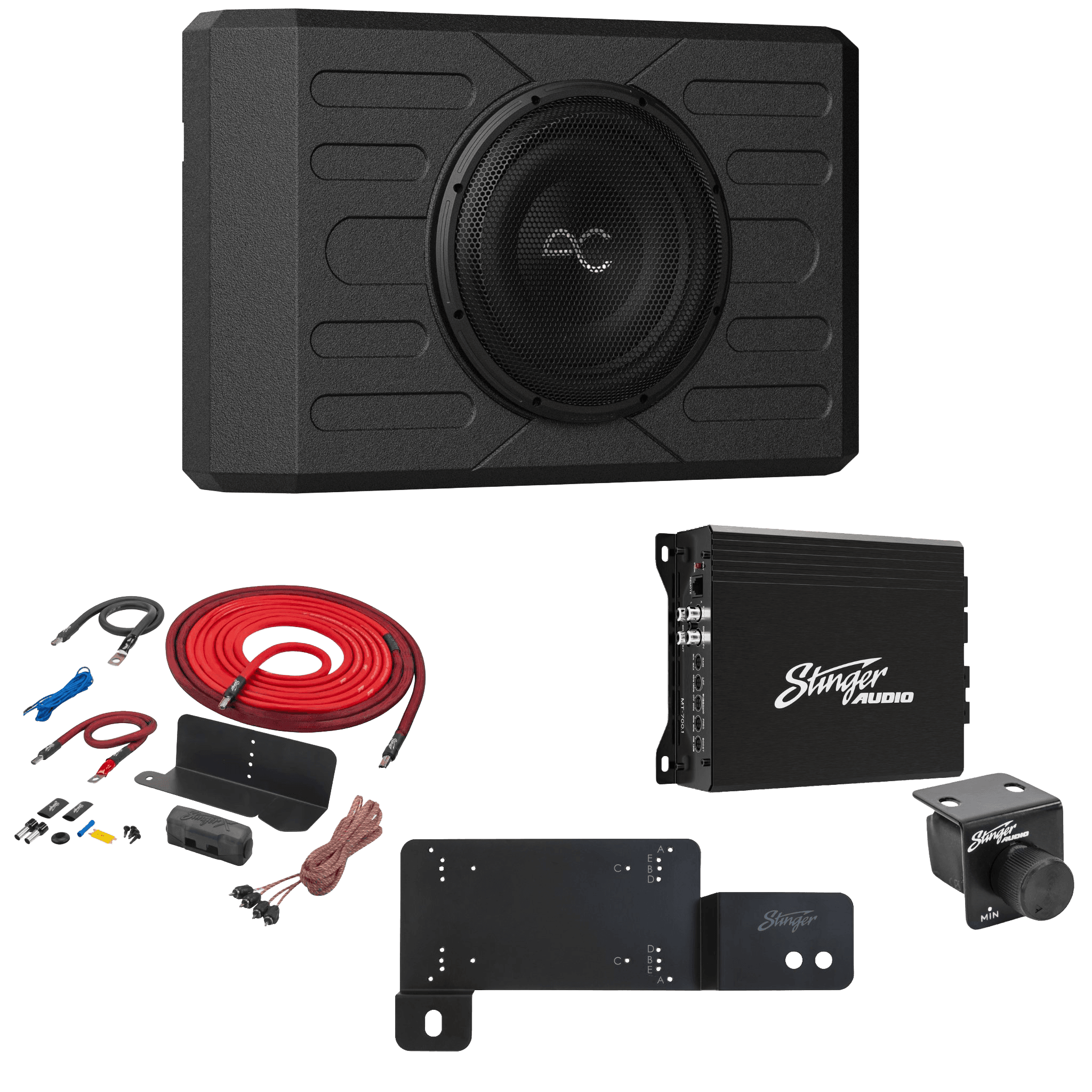 AudioControl Ford Bronco (2021-2023) Single 12" 400 Watt (RMS) Swing Gate Loaded Sealed Subwoofer Enclosure Complete Bass Package