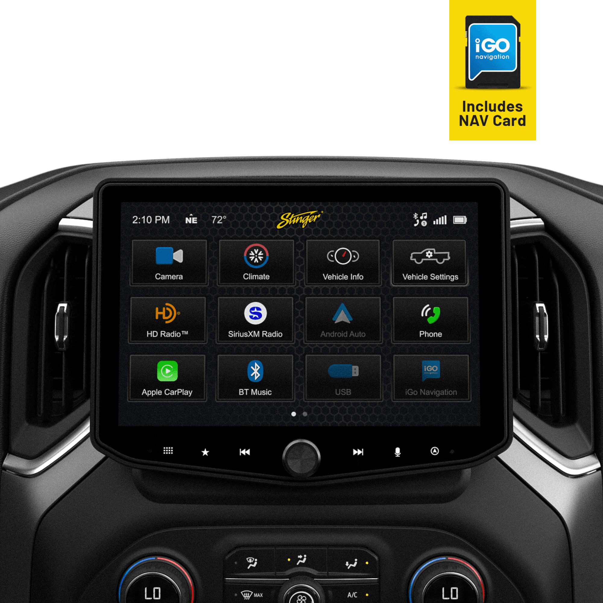 HORIZON10 Chevy Silverado/GMC Sierra (2019-2023) 10" Fully Integrated Radio Kit w/Nav Card | Plug-&-Play