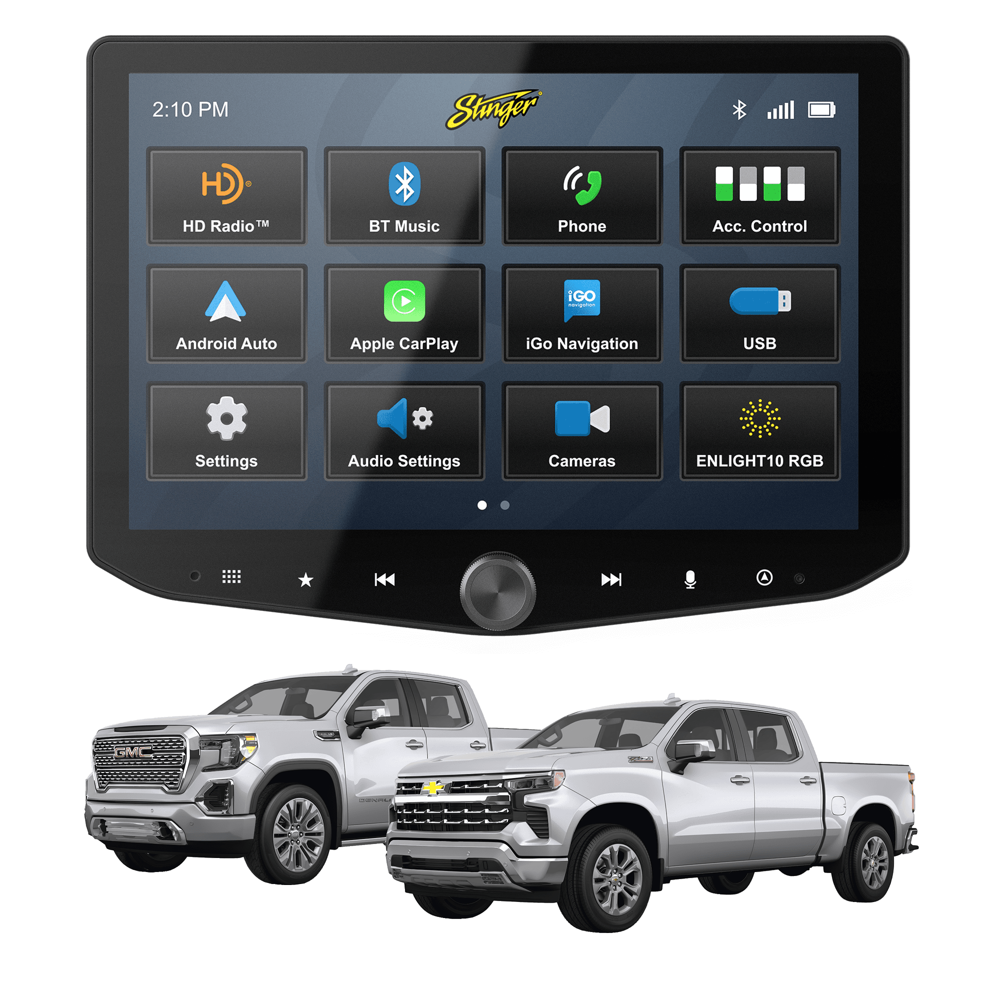 HEIGH10+ Chevy Silverado/GMC Sierra (2019-2023) 10" Fully Integrated Radio Kit | Plug-&-Play