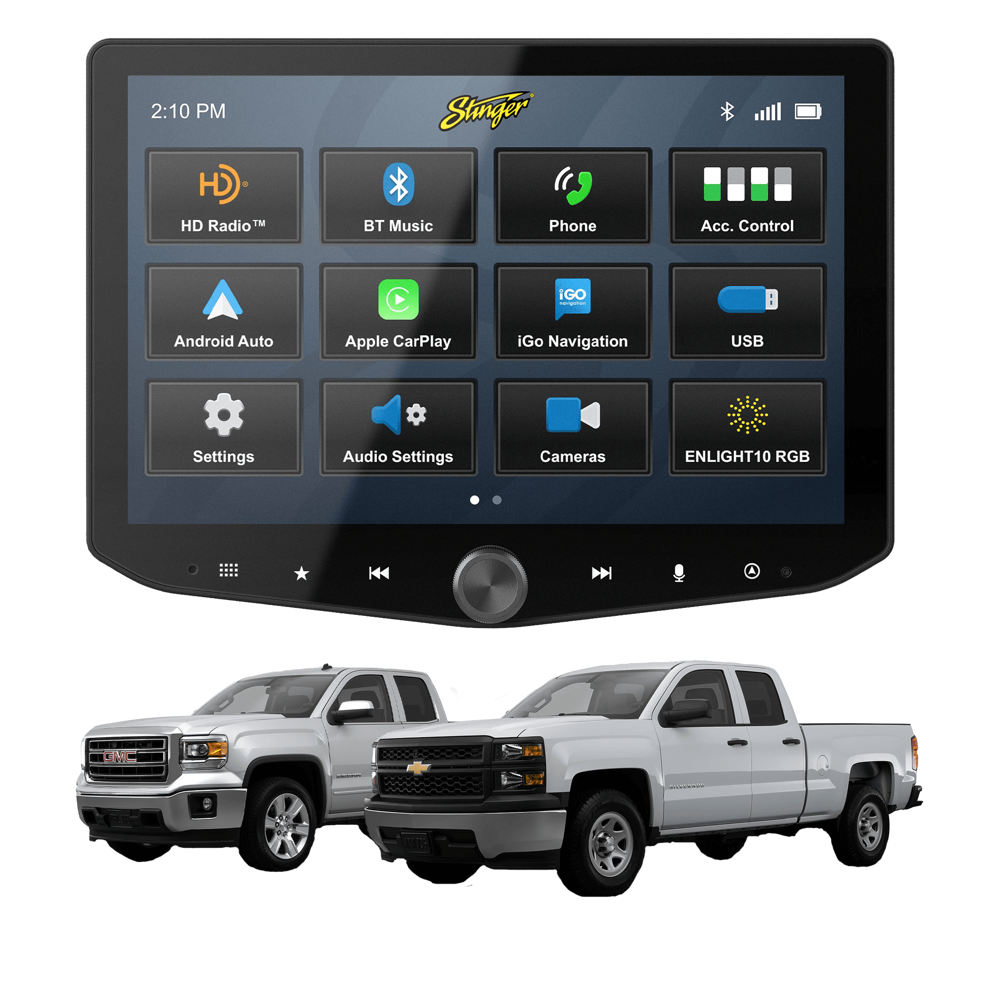 HEIGH10+ Chevy Silverado/GMC Sierra (2014-2018) 10" Fully Integrated Radio Kit | Plug-&-Play