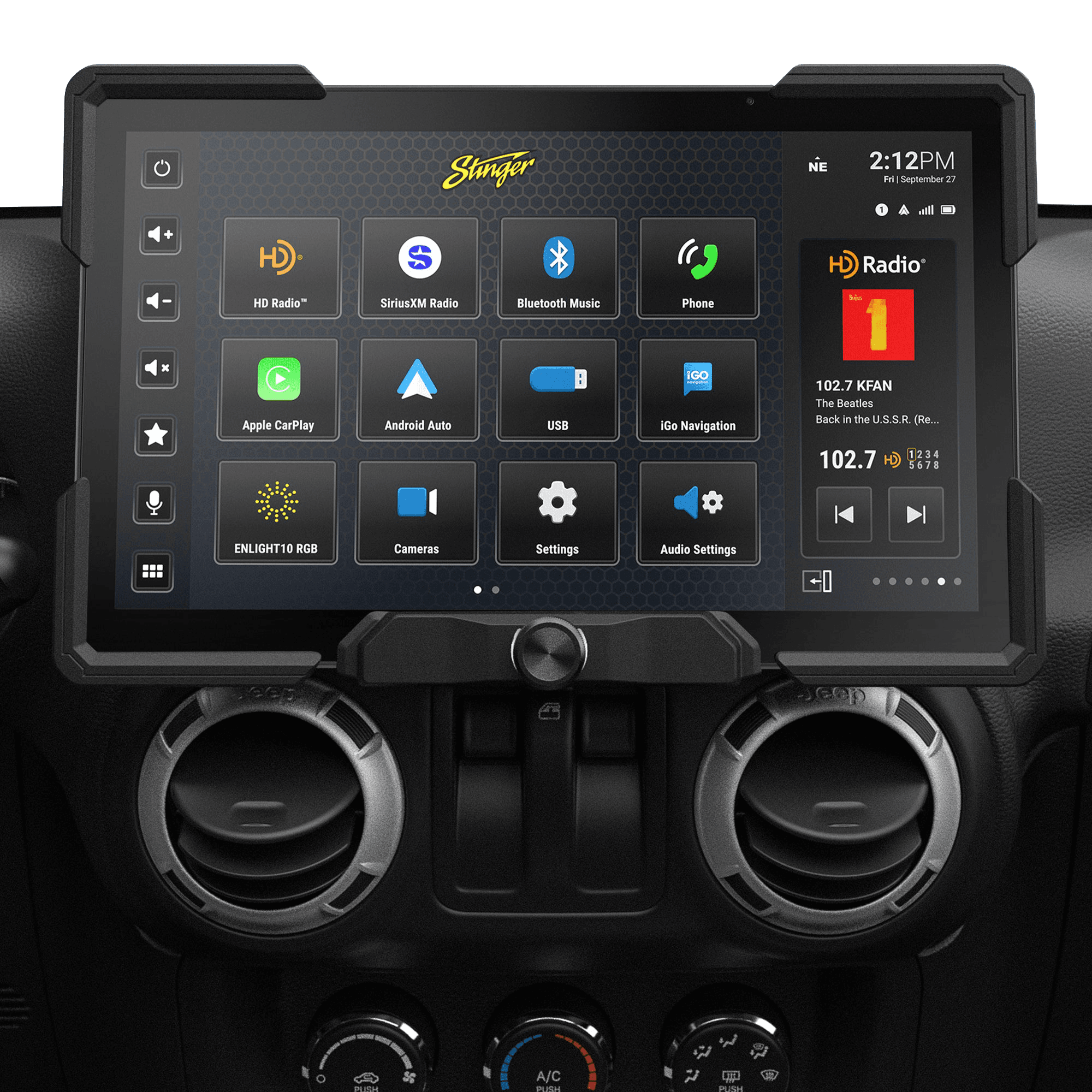 HORIZON12 Jeep Wrangler JK (2011-2018) 12.8" Radio Plug-&-Play Kit
