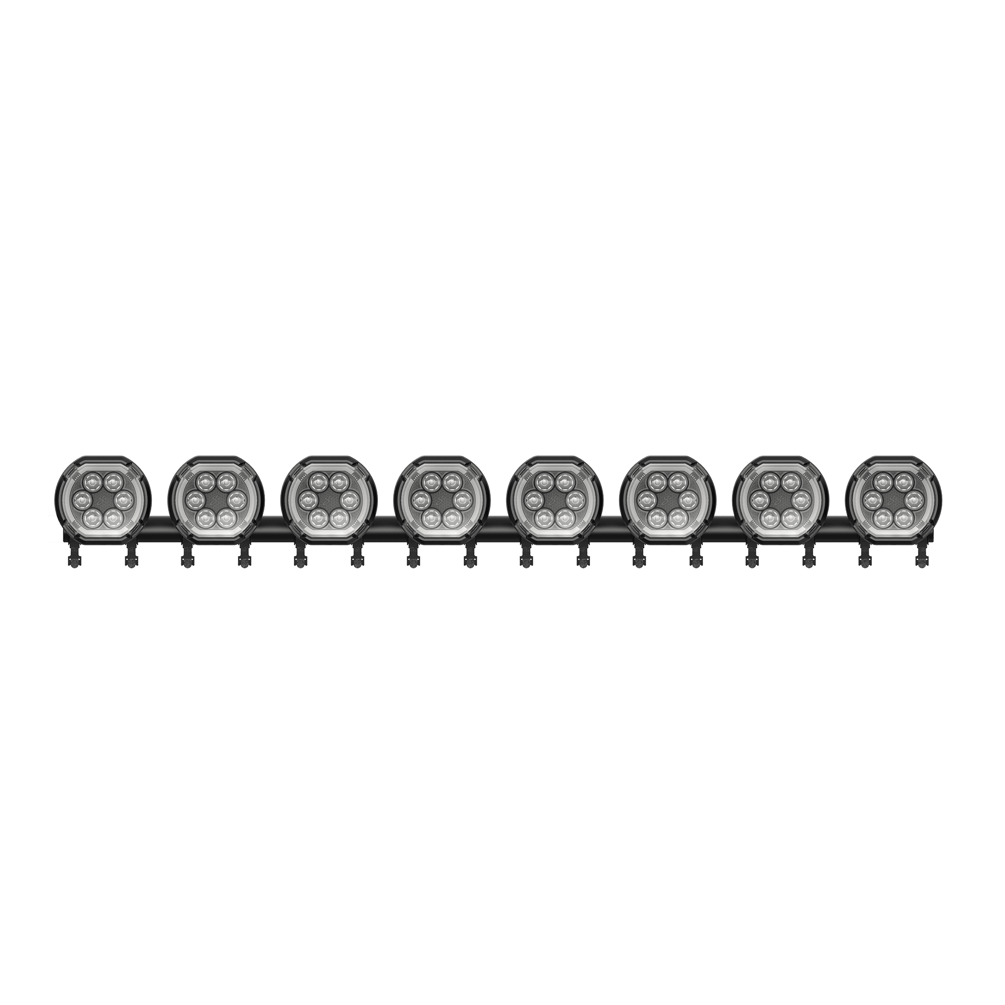 HEXCORE Ford Bronco (2021-2026) 51" Hero Light Bar (Eight 6" Pod Lights) for Above Front Windshield