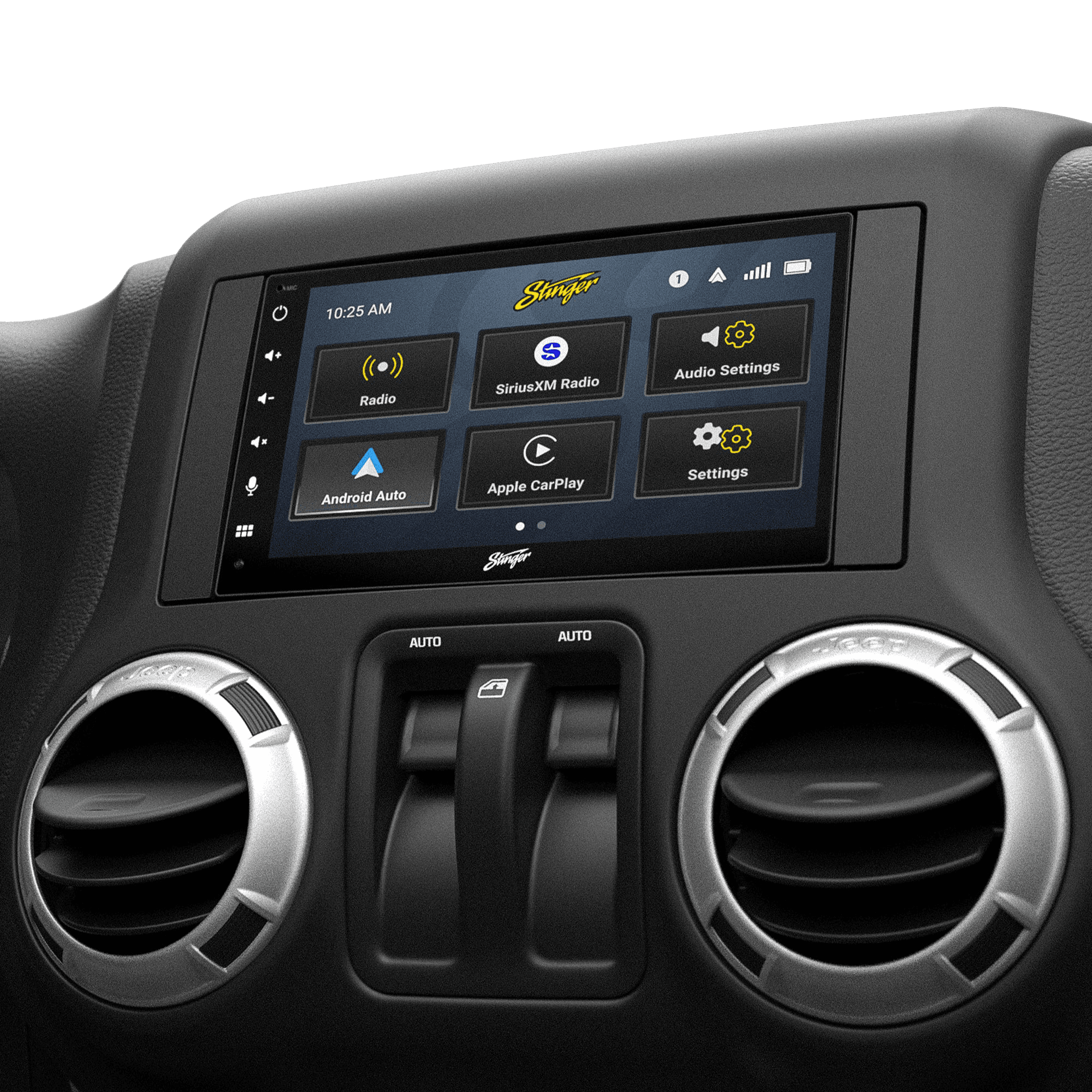 Jeep Wrangler JK (2007-2018) Stinger 6.8" Double DIN Radio Kit | Plug-&-Play