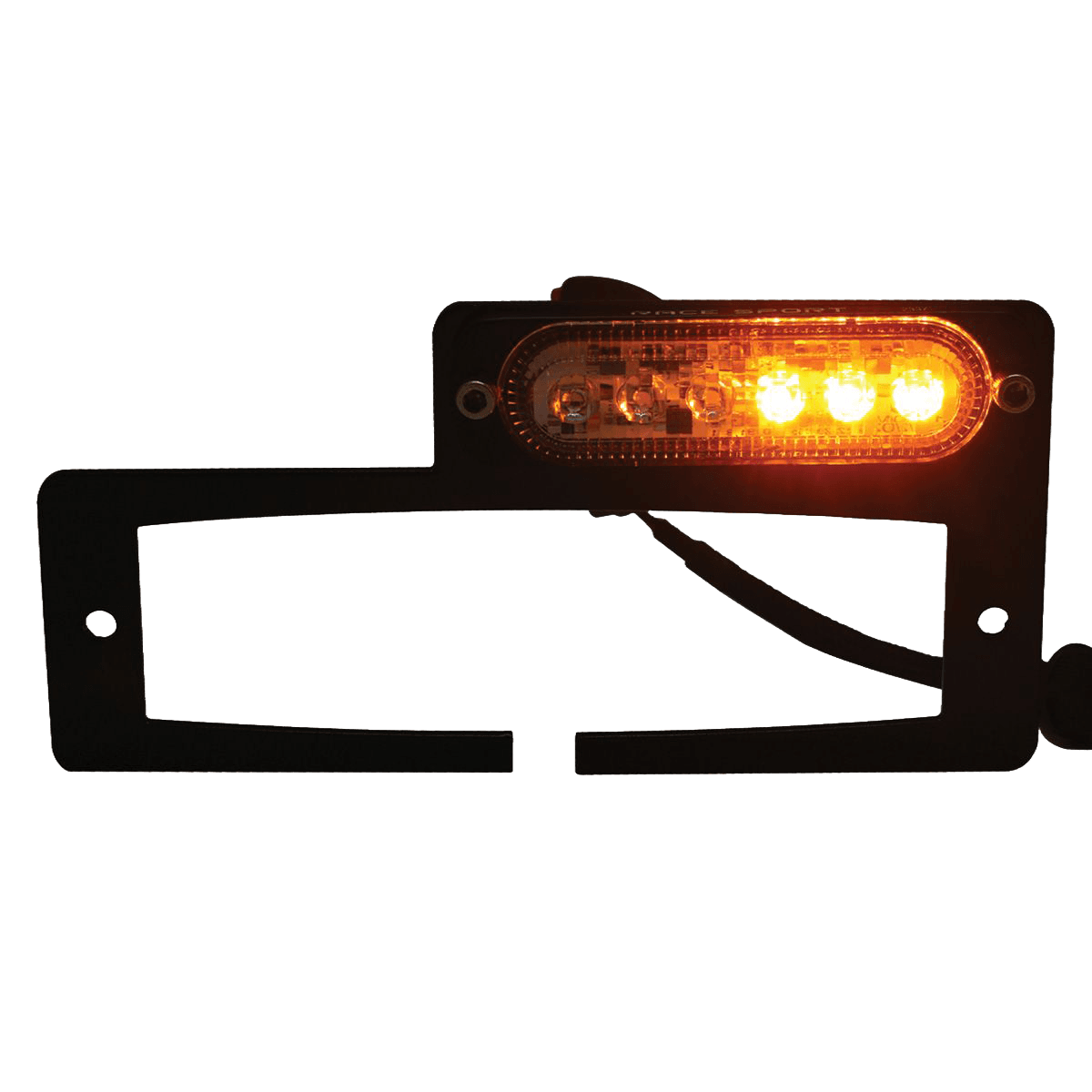 Race Sport Add On White-Amber LED Strobe Flasher Heavy Duty Plate for Hitch Light Bar Kits