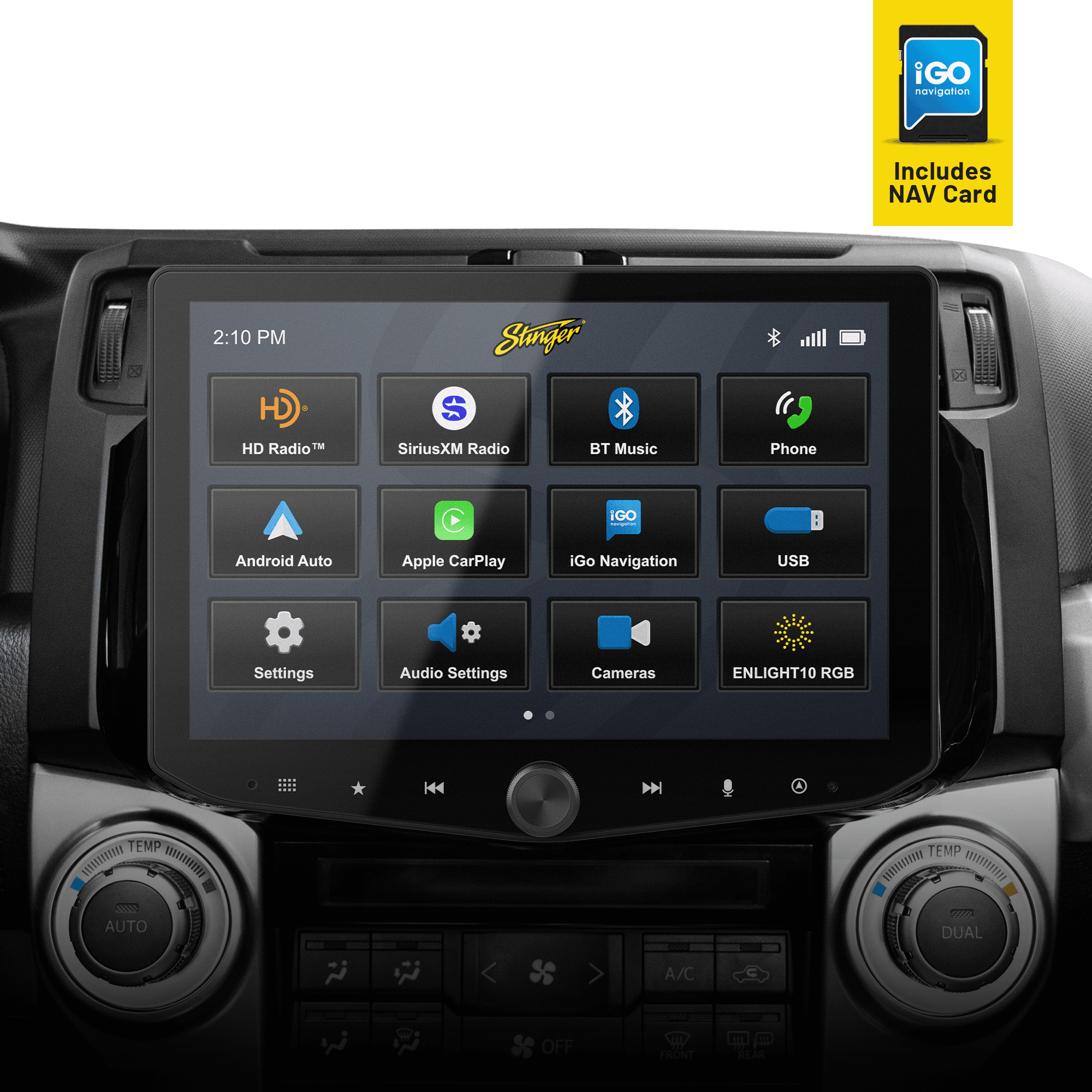 HORIZON10 Toyota 4Runner (2010-2024) 10" Plug-and-Play Radio Kit w/Nav Card