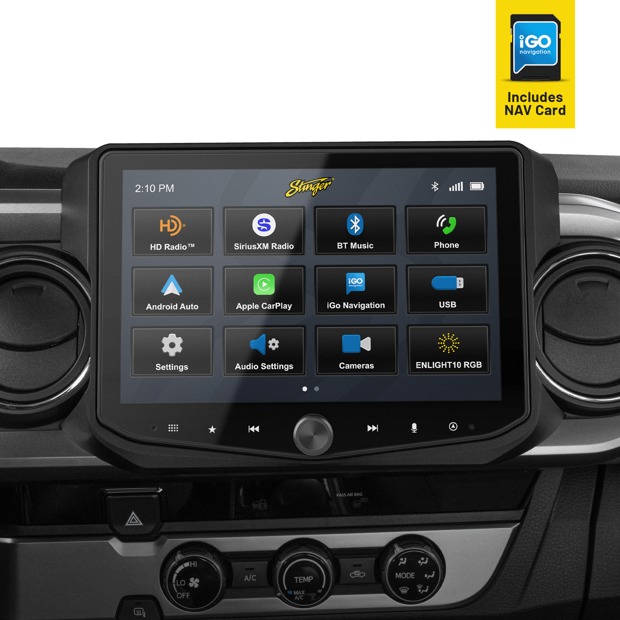 HORIZON10 Toyota Tacoma (2016-2023) 10" Plug-and-Play Radio Kit w/Nav Card