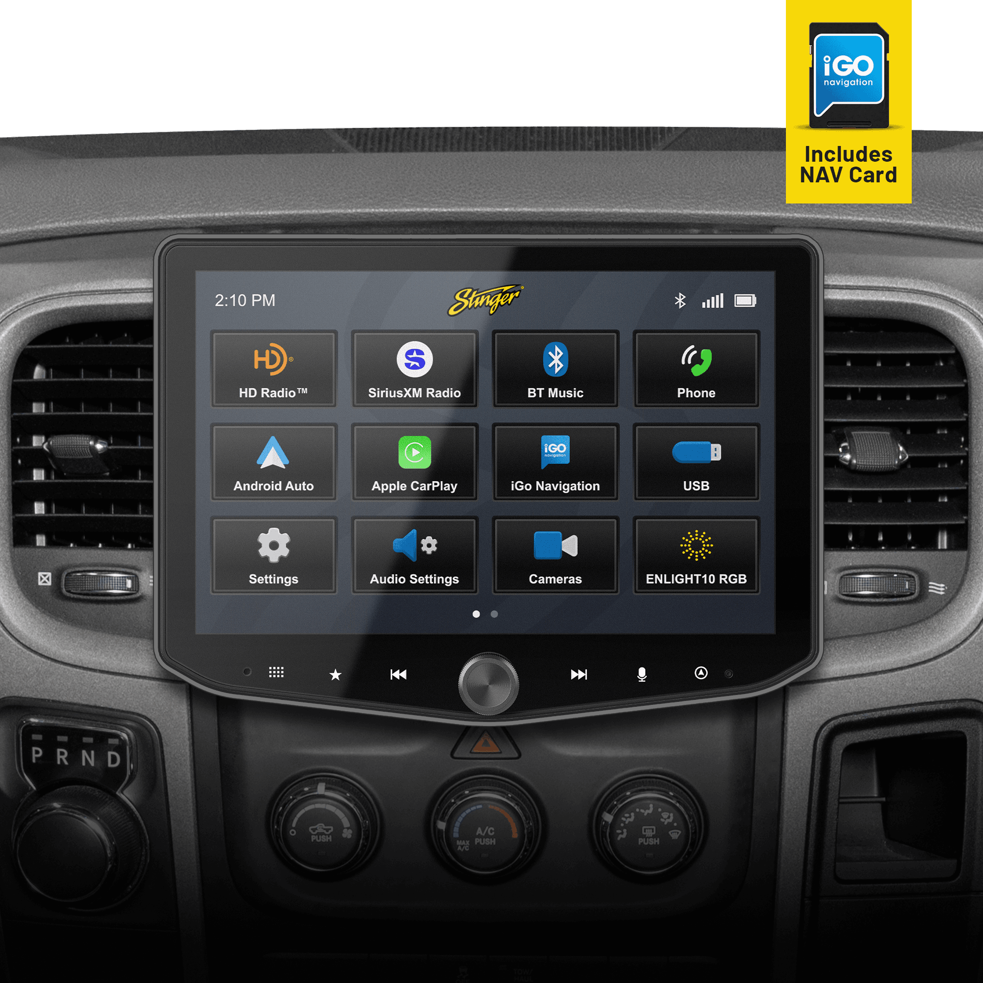 HORIZON10 RAM Truck (2013-2018) 10" Fully Integrated Radio Kit w/Nav Card | Plug-&-Play