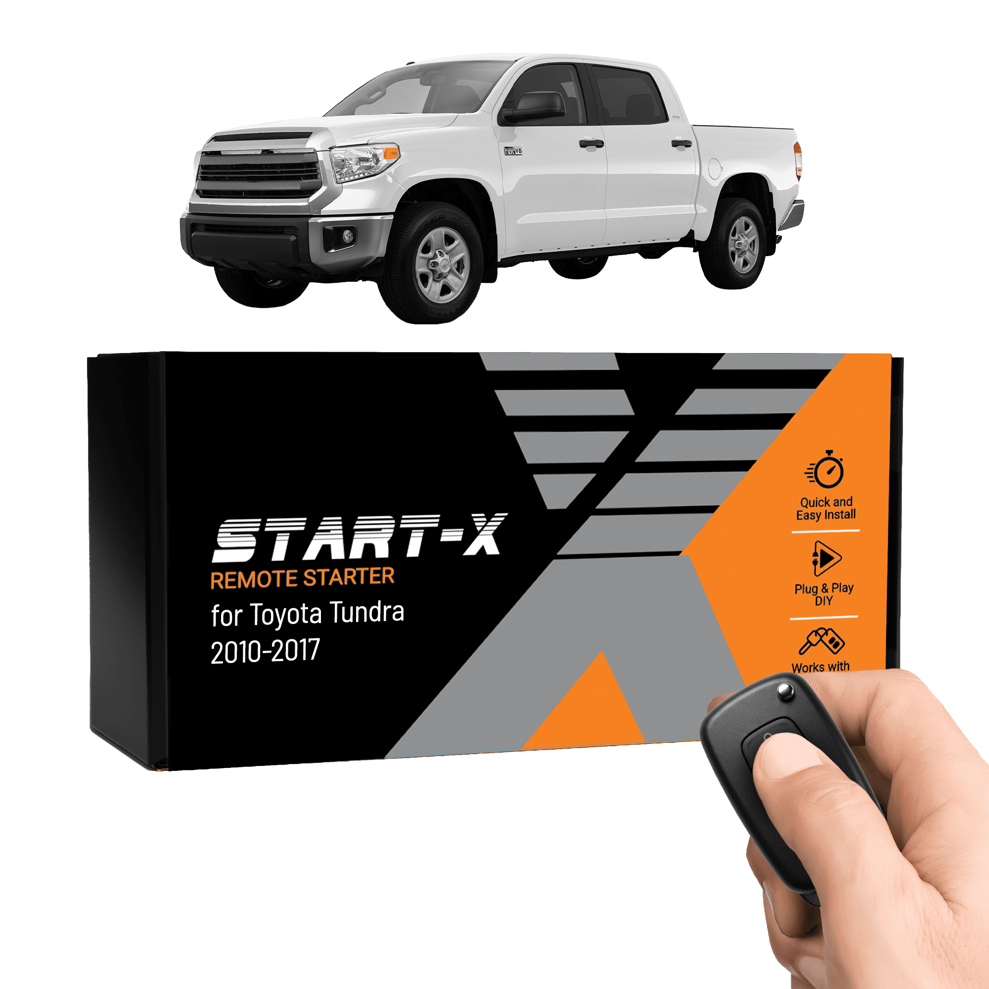 Start-X Complete Plug N Play Remote Starter kit for Toyota Tundra (2010-2017) / Key Start