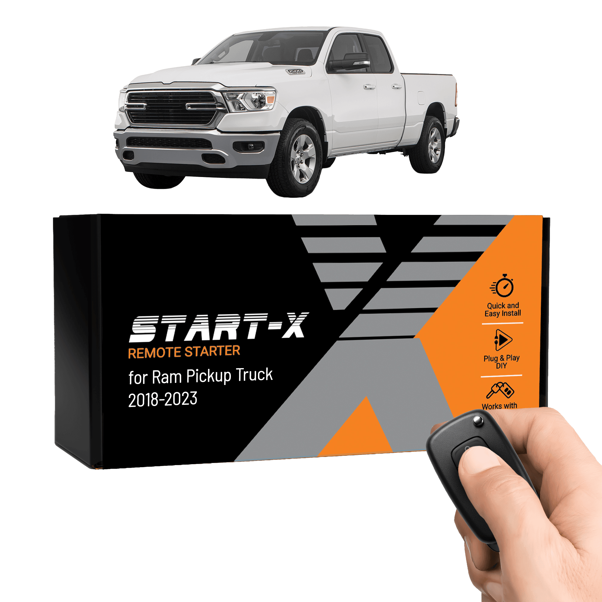 Start-X Plug N Play Remote Starter Kit for RAM Pickup Truck 1500/2500/3500 (2018-2023) / Key Start
