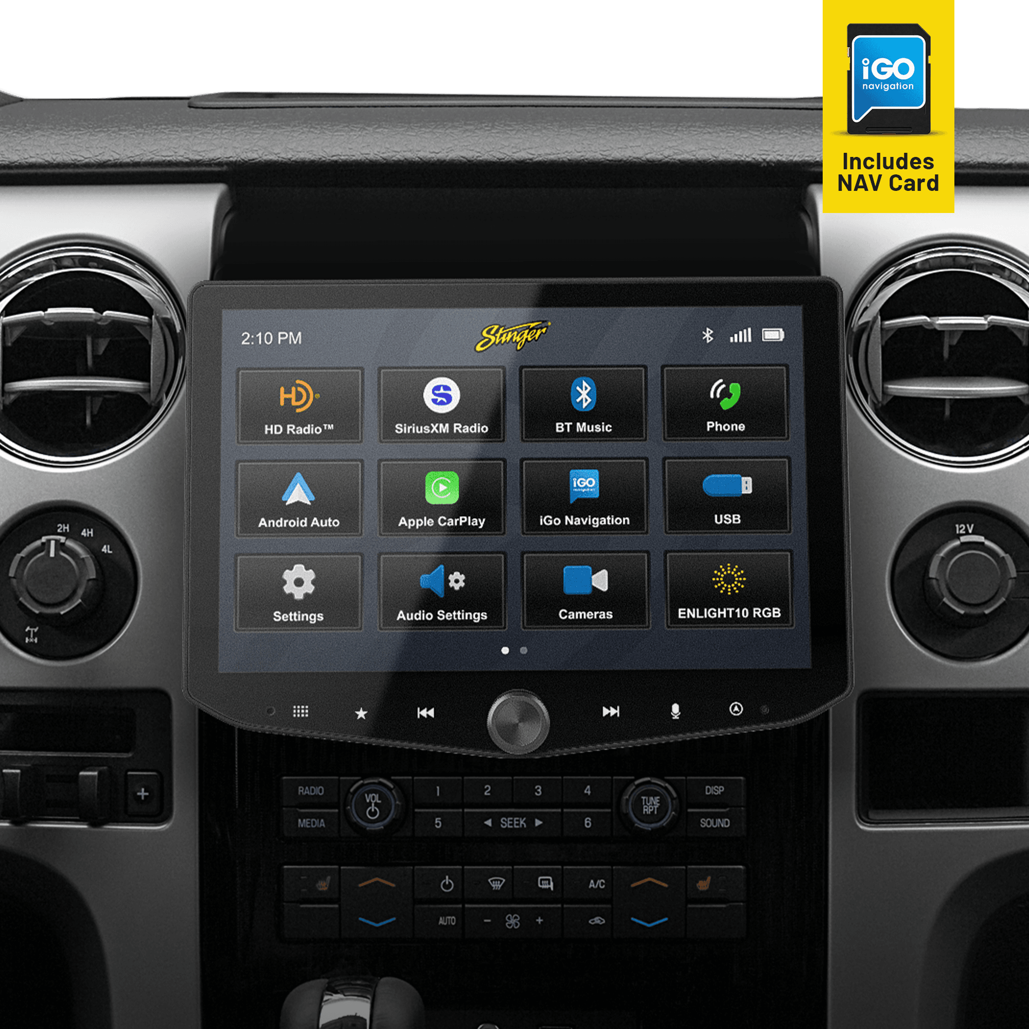 HORIZON10 Ford F-150 (2009-2014) 10" Radio Kit w/Nav Card