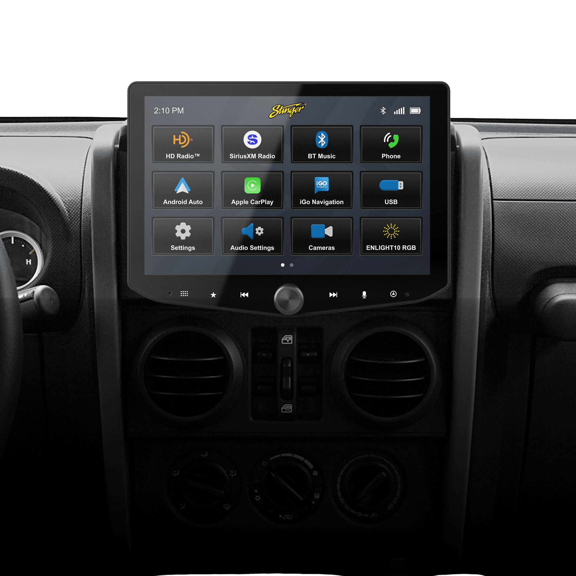 HORIZON10 Jeep Wrangler JK (2007-2018) 10" Radio Kit