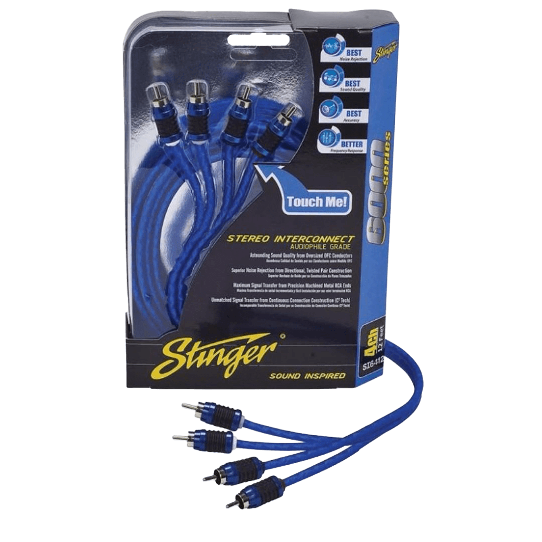 Stinger 17FT 6000 Series 4-Channel OFC Hyper-Flex RCA Interconnect