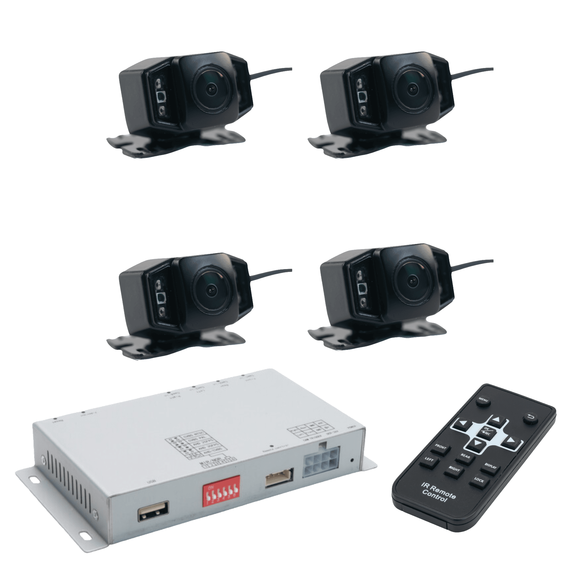 Off-Roading Monitoring Kit with Integrated DVR & Four-Camera System