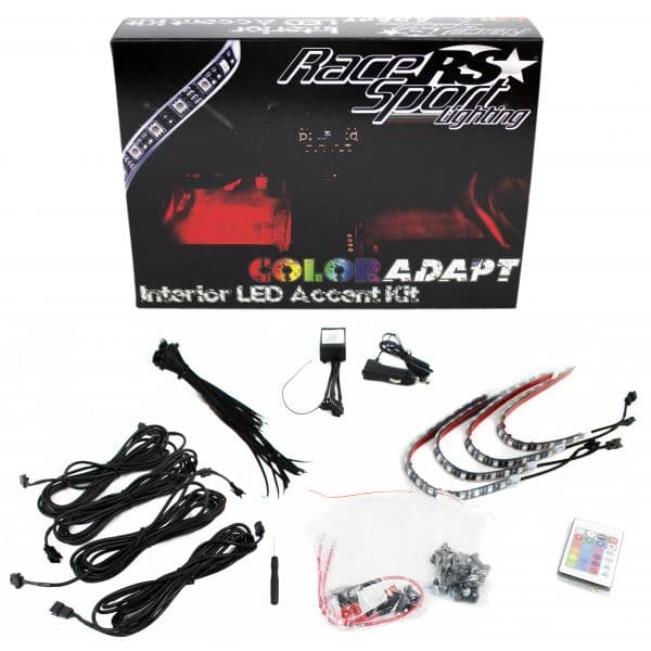 ColorADAPT Adaptive RGB LED Flexible Interior Kit with Key Card RGB Remote by Race Sport Lighting