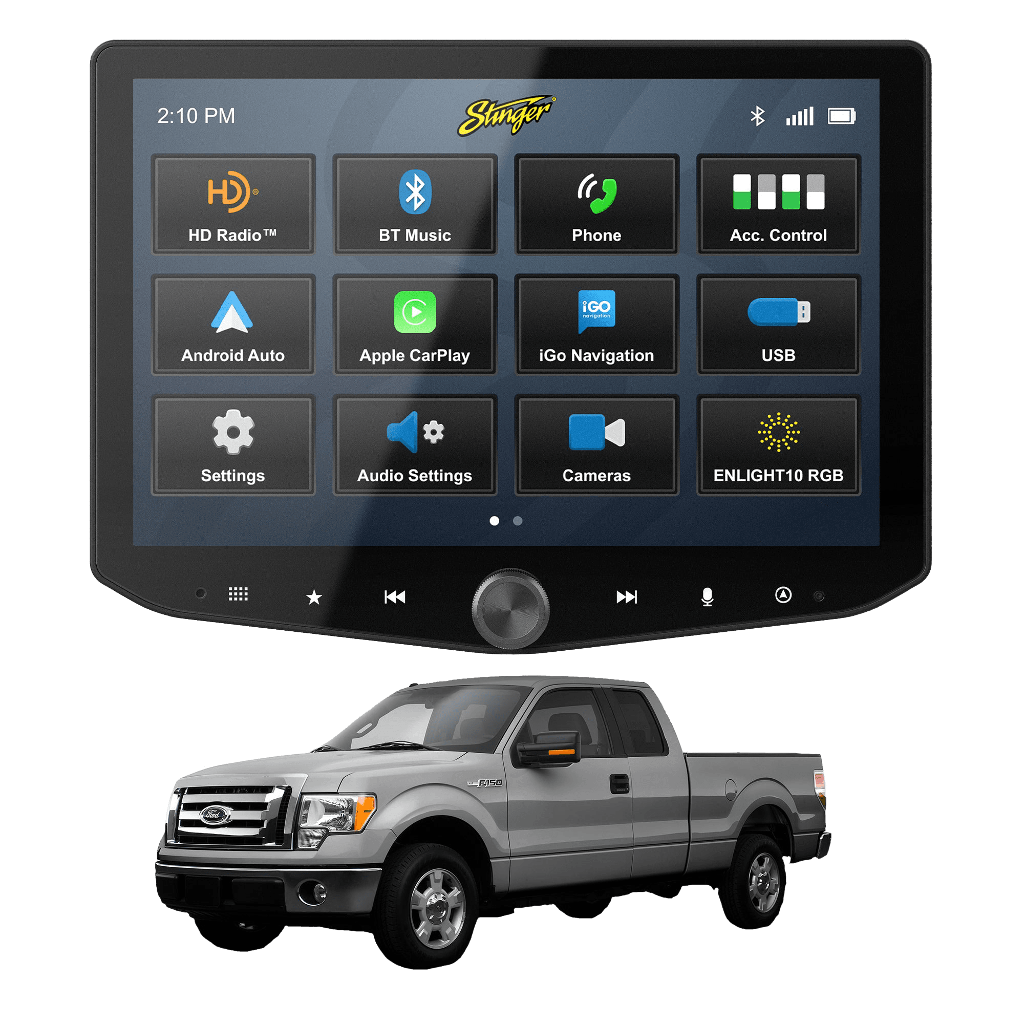 HEIGH10+ Ford F-150 (2009-2014) 10" Plug-and-Play Radio Kit