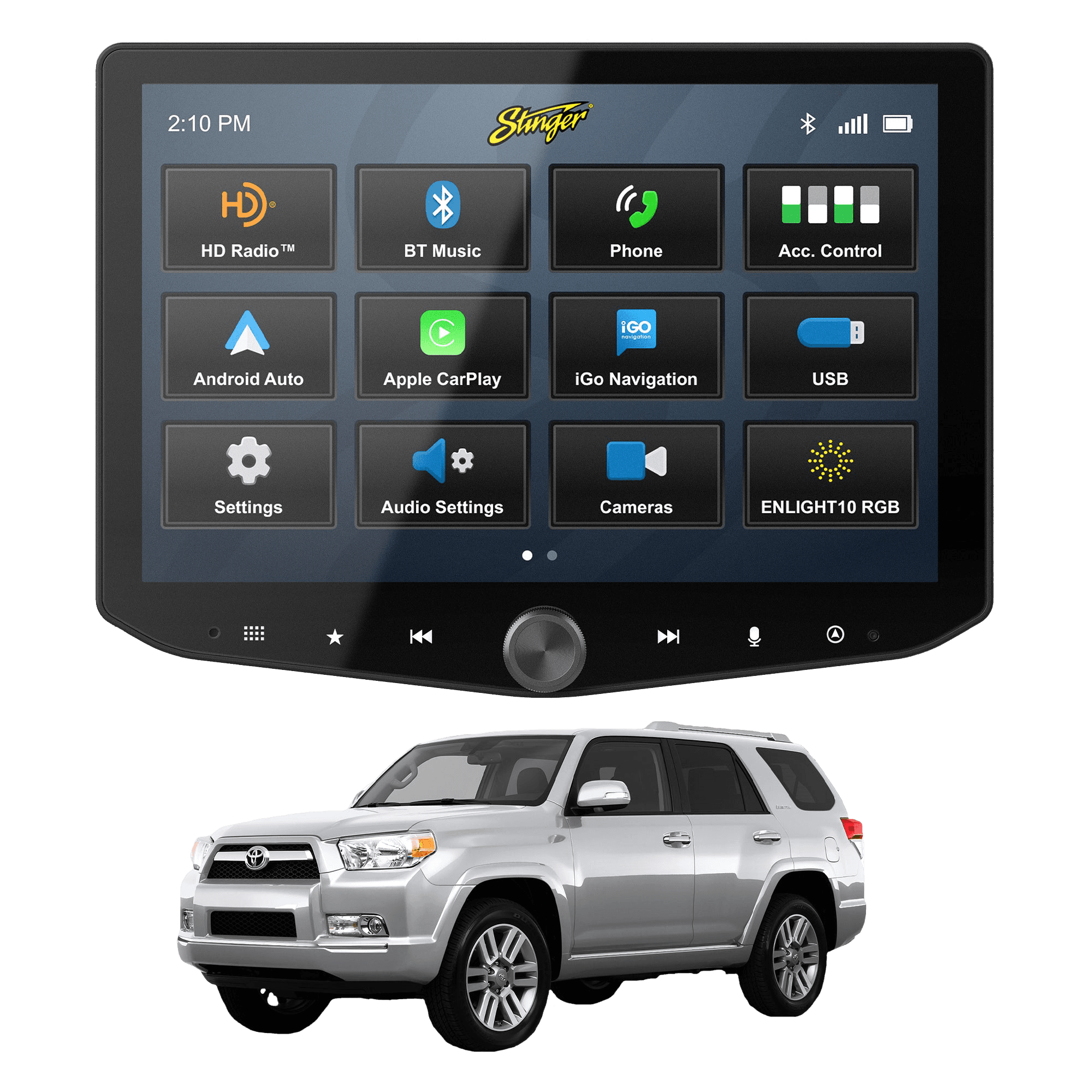 HEIGH10+ Toyota 4Runner (2010-2024) 10" Plug-and-Play Radio Kit