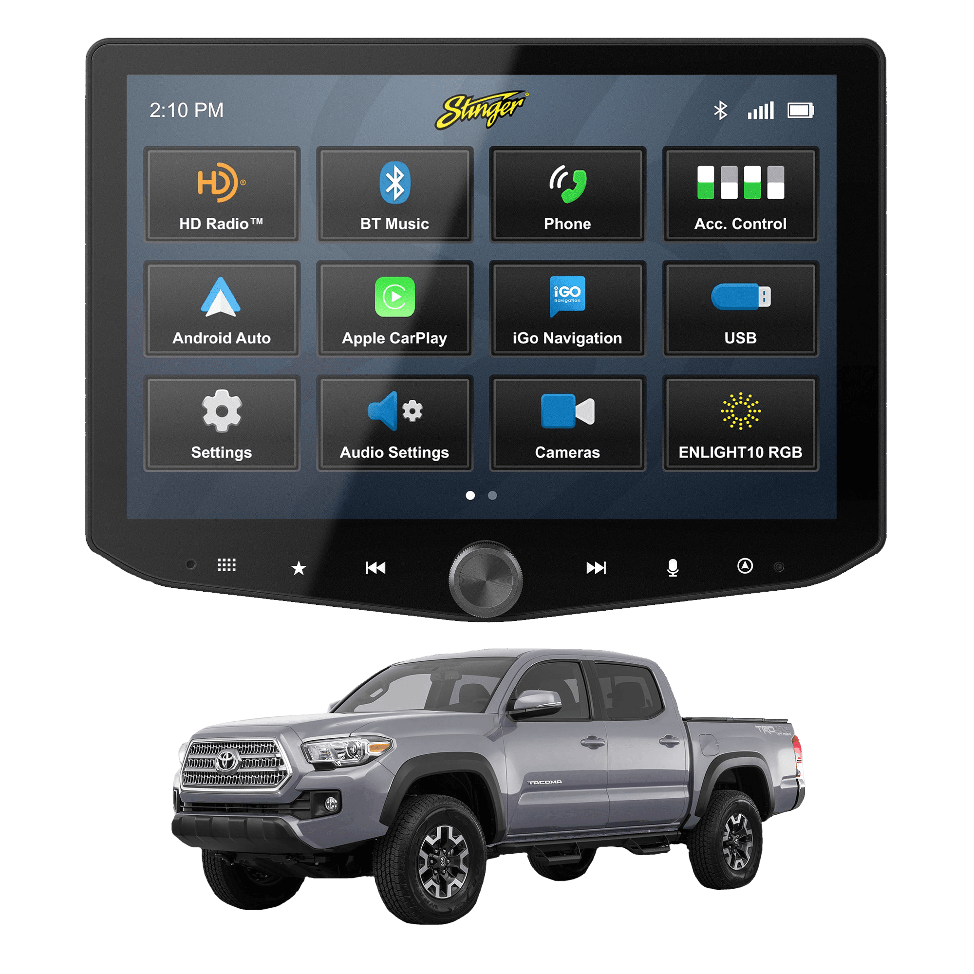HEIGH10+ Toyota Tacoma (2016-2023) 10" Plug-and-Play Radio Kit