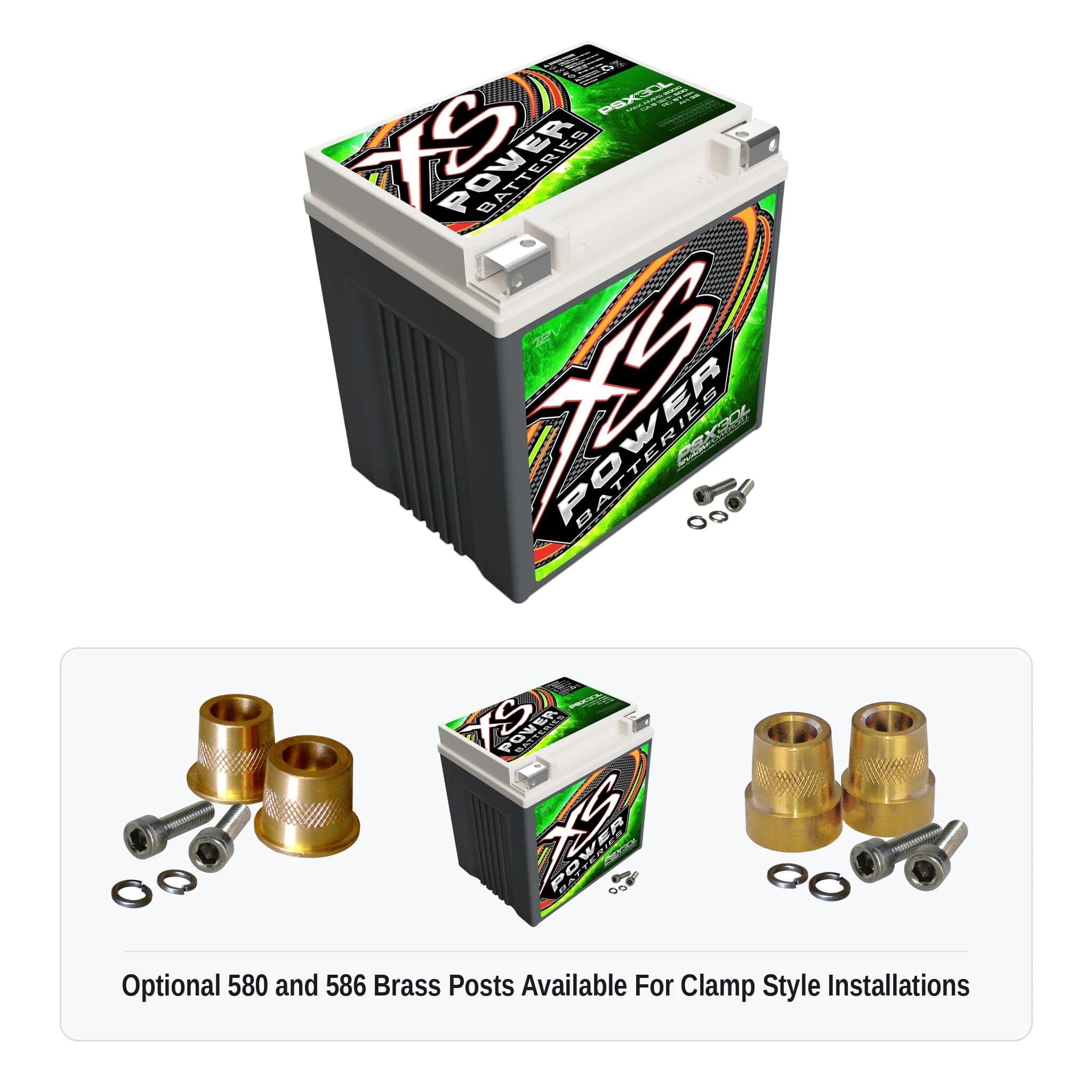 Batería AGM Powersports XS Power PSX30L — Grupo 30L, 12V Ciclo Profundo | PSX30L